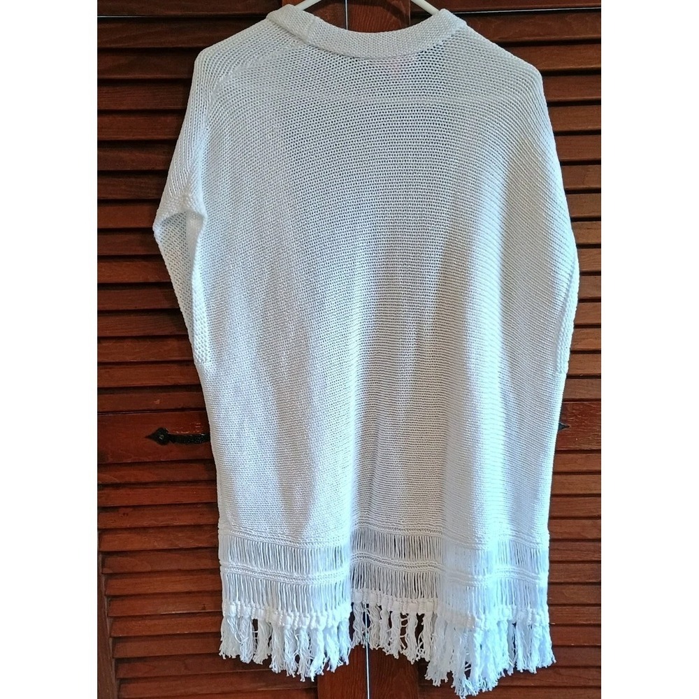 Lilly Pulitzer White Crochet Swimsuit Dress Cover-Up Size L/XL Fringe Boho - Picture 4 of 6